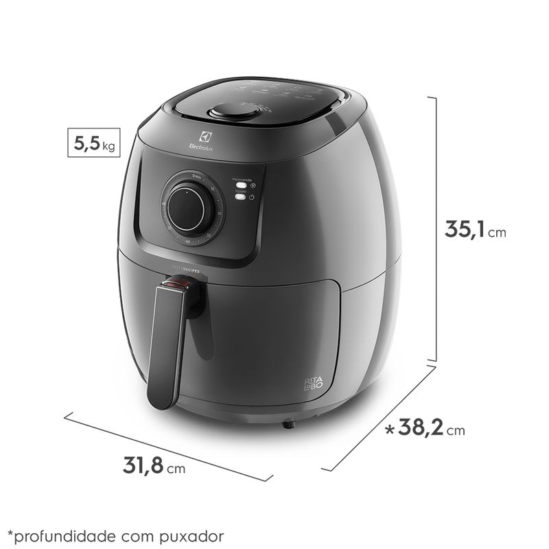Air Fryer 5l Grafite Family Efficient 1700W by Rita Lobo (EAF50)