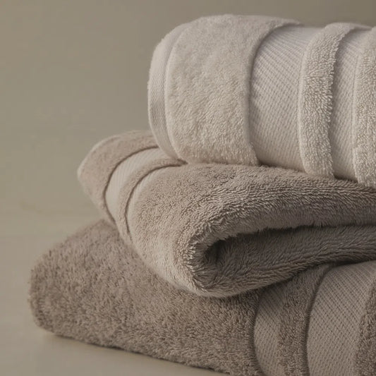 Bath Set 5 Pieces 100% Turkish Cotton White/Legno