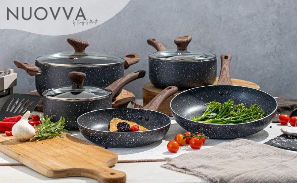 🍳 Non-Stick Pots & Pans Set – 8-Piece Cookware Collection